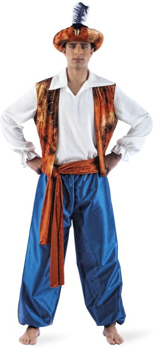 Aladdin Kostuum | Pasha Onmetelijk Rijke Heerser Over Perzie | Man | Maat 52 | Carnaval kostuum | Verkleedkleding